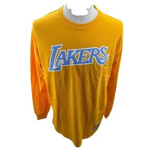 Mitchell & Ness Los Angeles Lakers Yellow Hardwood Classics Shirt Large NEW